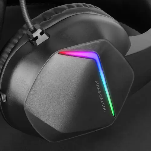 MH122 Negro, Cascos Gaming FRGB Over Ear con Micrófono, Sonido HiFi, Cancelación de Sonido, Ultraligeros, PS4 PS5 Xbox Switch Tablet Windows Mac - Imagen 5