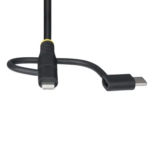 Cable Multicarga Resistente USB de 1m - Lightning/Micro-USB/USB-C - Certificado Apple MFi - Recubrimiento de Aramida - Cable Cargador USB Tipo C 3 en 1 - para iPhone/iPad/Android - Imagen 6
