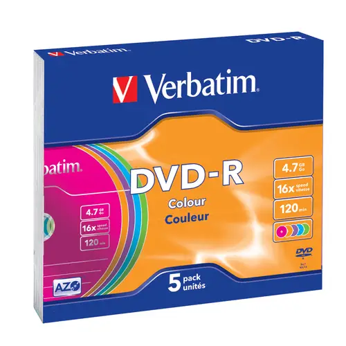 DVD-R Colour 4,7 GB 5 pieza(s) - Imagen 1