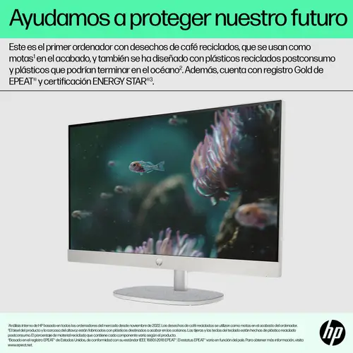 24-cr0014ns Intel® Celeron® N100 60,5 cm (23.8") 1920 x 1080 Pixeles PC todo en uno 8 GB DDR4-SDRAM 512 GB SSD FreeDOS Wi-Fi 6 (802.11ax) Blanco - Imagen 11