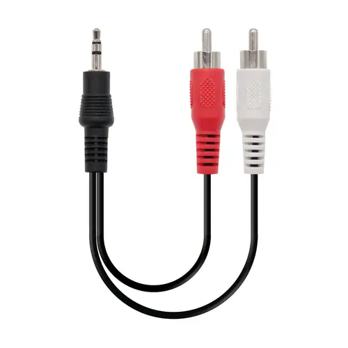 10.24.0305 cable de audio 5 m 3,5mm 2 x RCA Negro - Imagen 1