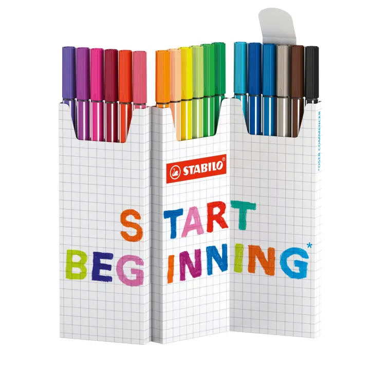 Pen 68 rotulador Medio Multicolor 18 pieza(s)