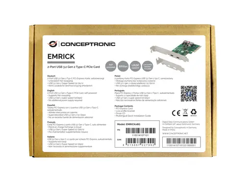 EMRICK08G tarjeta y adaptador de interfaz Interno USB 3.2 Gen 2 (3.1 Gen 2) - Imagen 2