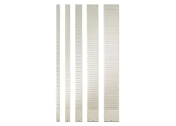 Bandas de fichas T, metal ranuras 32 Indice 2