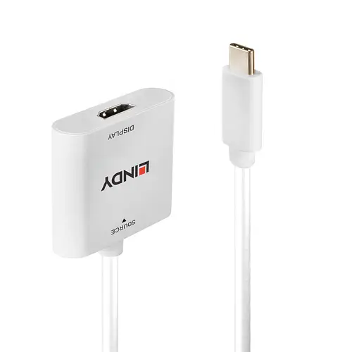 43339 adaptador de cable de vídeo 0,1 m USB Tipo C HDMI Blanco - Imagen 1