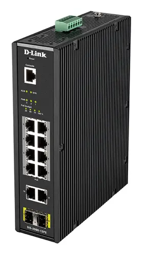DIS-200G-12PS switch Gestionado L2 Gigabit Ethernet (10/100/1000) Energía sobre Ethernet (PoE) Negro - Imagen 2