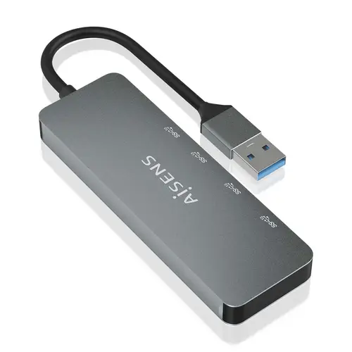 Hub USB 3.2 Gen2 10G USB-A, USB-A/M-2xUSB-C/H-2xUSB-A/H, Gris, 15cm - Imagen 2