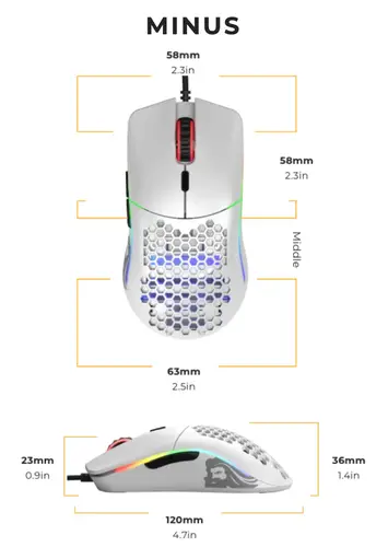 Model O- ratón Juego mano derecha USB tipo A Óptico 3200 DPI - Imagen 9