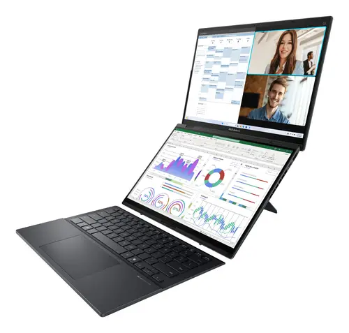 Zenbook Duo OLED UX8406CA-QL336W - Ordenador Portátil 14" WUXGA (Intel Core Ultra 7 255H, 32GB RAM, 1TB SSD, Arc 140T, Windows 11 Home) Gris Tintero - Teclado QWERTY español - Imagen 3
