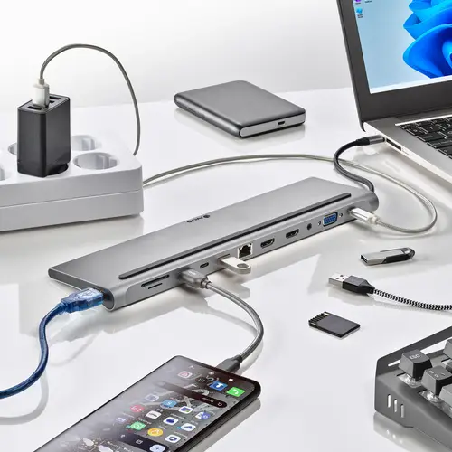 WONDER DOCK 12 Alámbrico USB 3.2 Gen 1 (3.1 Gen 1) Type-C Plata - Imagen 4