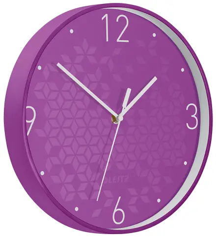 WOW Wall Clock Purple Reloj de cuarzo Alrededor Púrpura