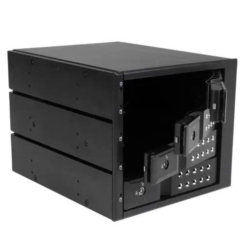 Rack Móvil Backplane de 4 Bahías de Intercambio en Caliente - Rack Móvil Hot Swap sin Bandeja para Unidades de DD SSD de 3,5in SAS II/SATA III - 6 Gbps - Imagen 3