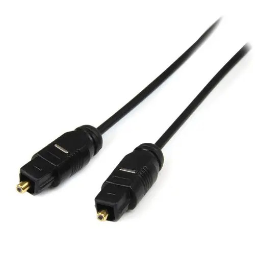 Cable 4,5m TosLink Audio Digital Óptico SPDIF Delgado - Negro - Imagen 1