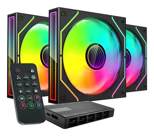 MF3DPROKIT sistema de refrigeración para ordenador Carcasa del ordenador Ventilador 12 cm Negro - Imagen 1