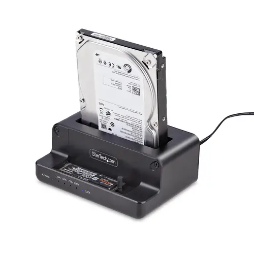 Clonador NVMe M.2 a SATA de 2.5/3.5 - Dock Duplicador Autónomo de 2 Bahías para SSD - Bidireccional NVMe a SATA / SATA a NVMe - hasta 27GBpm - TAA - Imagen 8