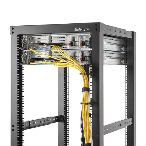 Anilla Pasacables en D Vertical 1U para Gestión de Cableado en Armarios Racks - Guiacables 4,5x10cm - Imagen 2