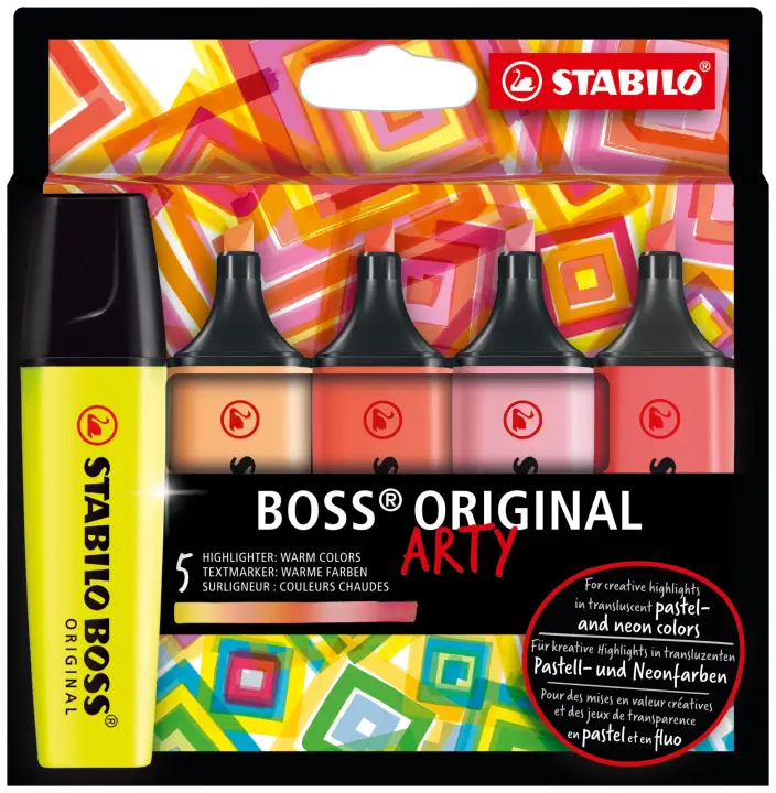 BOSS ORIGINAL marcador 5 pieza(s) Punta de cincel Multicolor