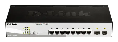 DGS-1210-08P switch Gestionado L2/L3 Gigabit Ethernet (10/100/1000) Energía sobre Ethernet (PoE) Negro - Imagen 1