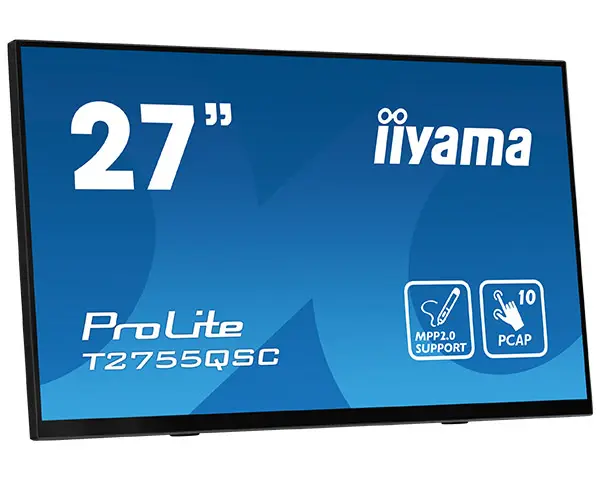 ProLite T2755QSC-B1 pantalla para PC 68,6 cm (27") 2560 x 1440 Pixeles Full HD LCD Pantalla táctil Negro