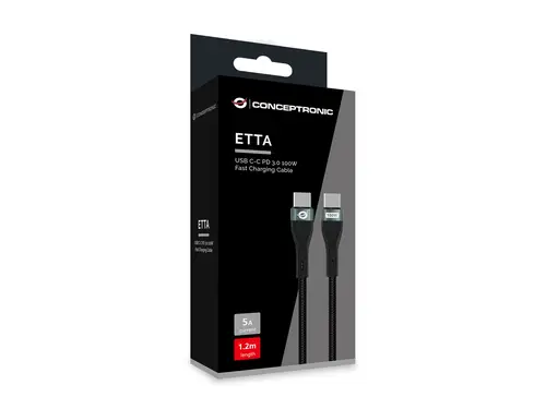 ETTA01B12 cable USB USB 2.0 1,2 m USB C Negro - Imagen 4