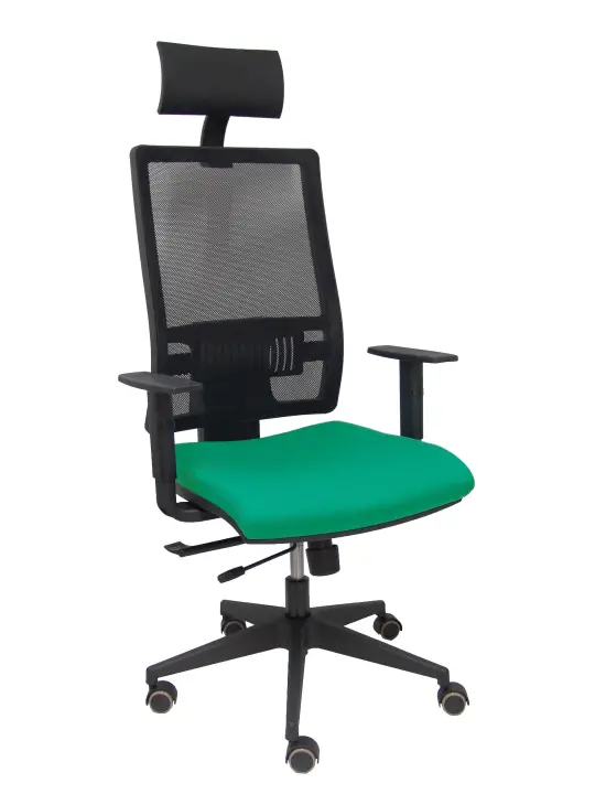 Silla Horna traslack bali verde brazos regulables ruedas parqué y cabecero