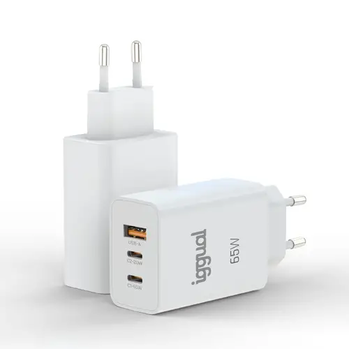 Cargador triple USB-A + 2 x tipo C GaN 65W - Imagen 4