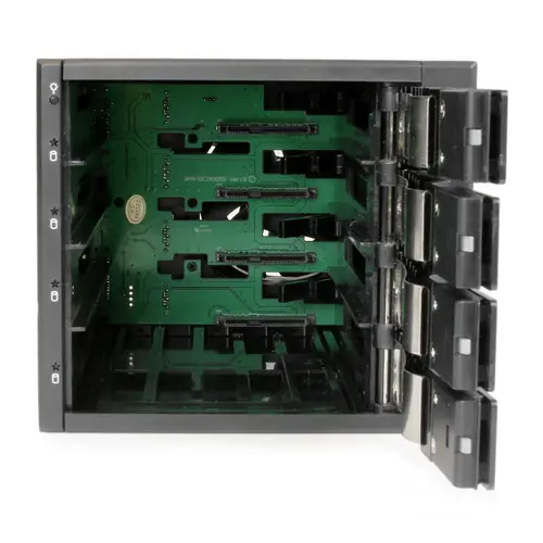 Rack Móvil Backplane de 4 Bahías de Intercambio en Caliente - Rack Móvil Hot Swap sin Bandeja para Unidades de DD SSD de 3,5in SAS II/SATA III - 6 Gbps - Imagen 4