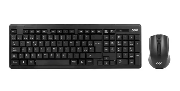 OQO-TR002-W teclado Ratón incluido Universal RF inalámbrico QWERTY Español Negro