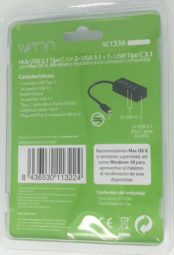 SCT336 hub de interfaz USB 3.2 Gen 1 (3.1 Gen 1) Type-C - Imagen 4