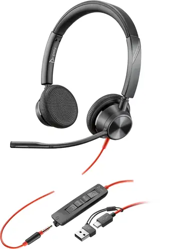 Auriculares estéreo Blackwire 3325 USB-C + Conector de 3,5 mm + Adaptador USB-C/A - Imagen 5
