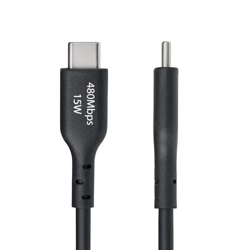 Cable de Carga USB-A a USB-C de 30cm - Cable Cargador USB-A a USB Tipo C - Cable USB 2.0 - 3A - Recubrimiento de TPE - Cable de Sincronización - M/M - Imagen 3