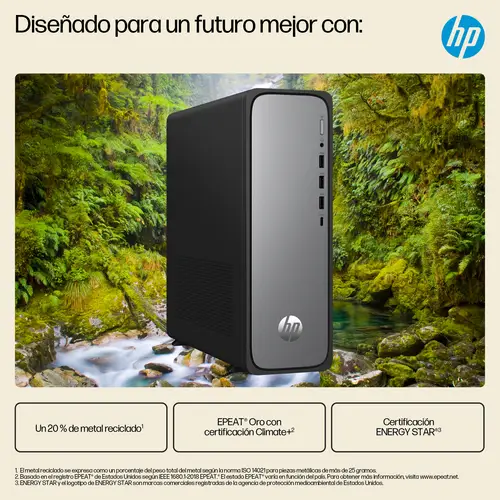 OmniDesk Slim Desktop S03-0010ns PC 300 8 GB DDR5-SDRAM 512 GB SSD Windows 11 Home Torre Plata - Imagen 6
