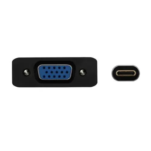 Conversor Aluminio USB-C a VGA, USB-C/M-HDB15/H, Gris, 15cm - Imagen 3
