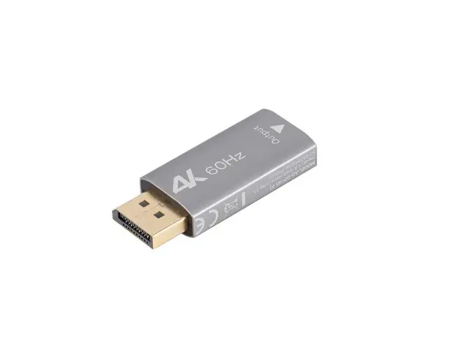 AD-DP-HD-01 adaptador de cable de vídeo 0 m HDMI tipo A (Estándar) DisplayPort Plata