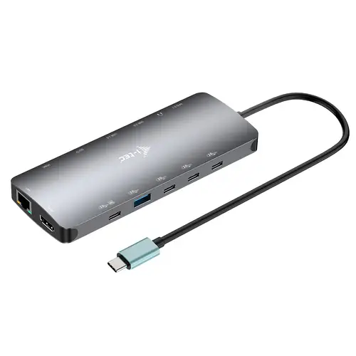 Metal USB-C Nano 3x Display Dock, 2x HDMI 1x USB-C video with Power Delivery 140W + Universal Charger 140 W - Imagen 2