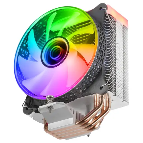 MCPU-VR Negro, Disipador CPU, Doble Espejo Infinito ARGB, 4 Heatpipes HCT, TDP 180W, Ventilador Ultra-silencioso PWM 12cm - Imagen 5