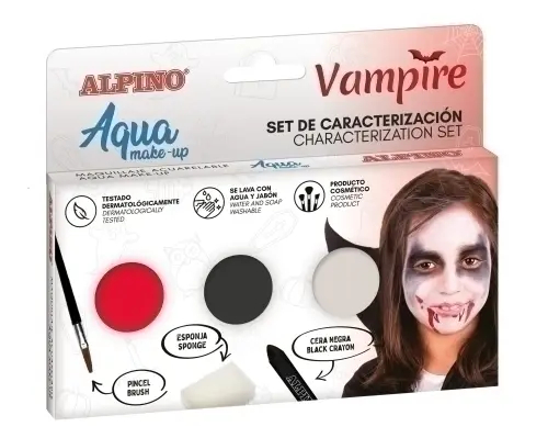 ALPINO MAQUILLAJE AL AGUA SET DE CARACTERIZACIÓN VAMPIRO