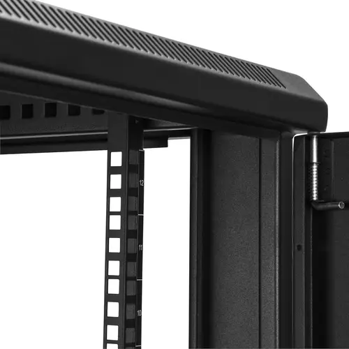 Armario Rack para Servidores 12U 19" 4 Columnas - Rack de Servidores con Cerradura y Seguro - Rack con Ruedas y Carriles de Montaje Ajustables para Equipo de Red - Imagen 6