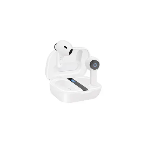 Bender Auriculares Inalámbricos + Micrófono Bluetooth con Estuche de Carga, Blancos - Imagen 1