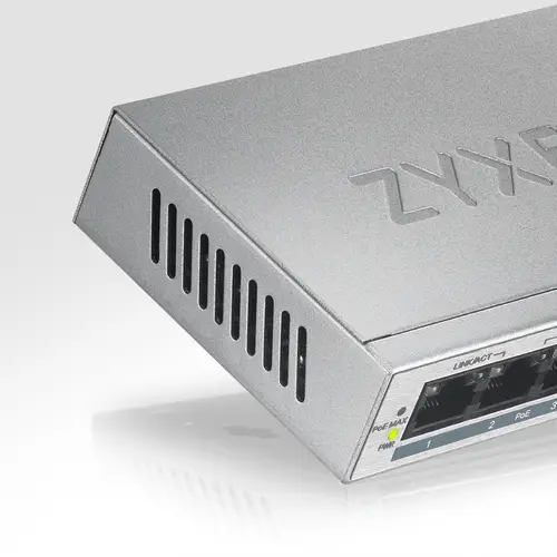 GS1005HP No administrado Gigabit Ethernet (10/100/1000) Energía sobre Ethernet (PoE) Plata - Imagen 8