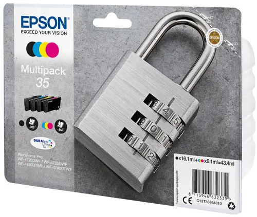 Padlock Multipack 4-colours 35 DURABrite Ultra Ink - Imagen 2