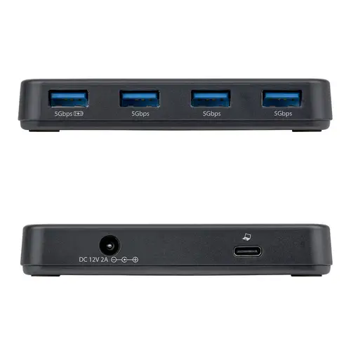 Hub Ladrón USB-A de 4 Puertos - 5Gbps - Autoalimentado - Cable Host 2 en 1 Tipo C y Tipo A - Puerto de Carga BC 1.2 - Adaptador de corriente de 24W Incluido - Mac y Windows - Imagen 2