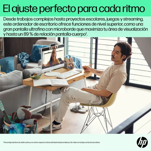 24-cr0014ns Intel® Celeron® N100 60,5 cm (23.8") 1920 x 1080 Pixeles PC todo en uno 8 GB DDR4-SDRAM 512 GB SSD FreeDOS Wi-Fi 6 (802.11ax) Blanco - Imagen 9