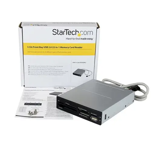 Adaptador Bahía Frontal 3.5in Lector para Tarjetas Memoria Flash SD CF SDHC XD M2 MS 22 en 1 - Imagen 4