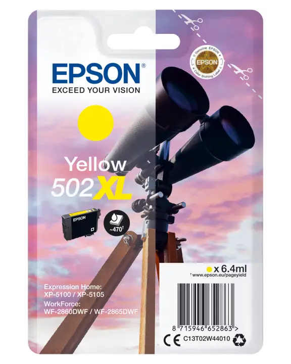 Singlepack Yellow 502XL Ink