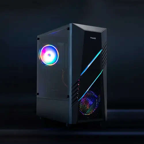 Caja Semitorre Gaming TQGCC102-B BIOHAZARD Negra - Imagen 2