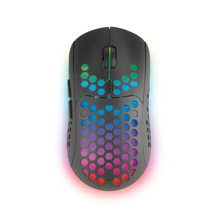 MMW3, Ratón Gaming Inalámbrico, RGB Flow, Ultraligero 79g, 3200DPI, Negro