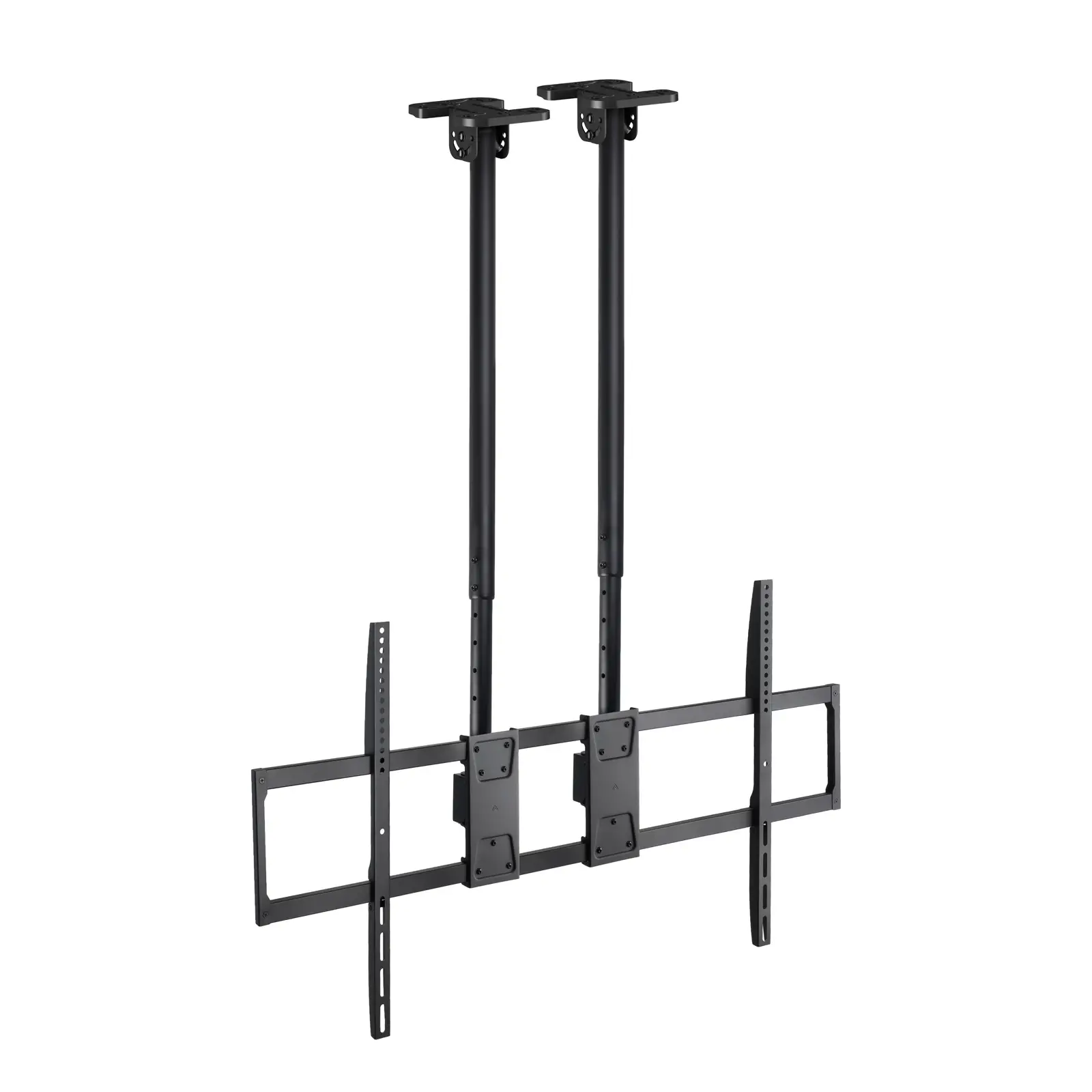 Soporte de Techo Extensible con doble mástil para Pantallas 60-120", Negro