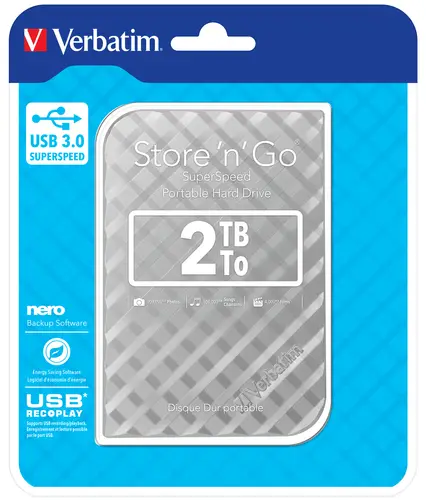 Disco Duro Portátil Store 'n' Go USB 3.0 de 2 TB en color Plateado - Imagen 5