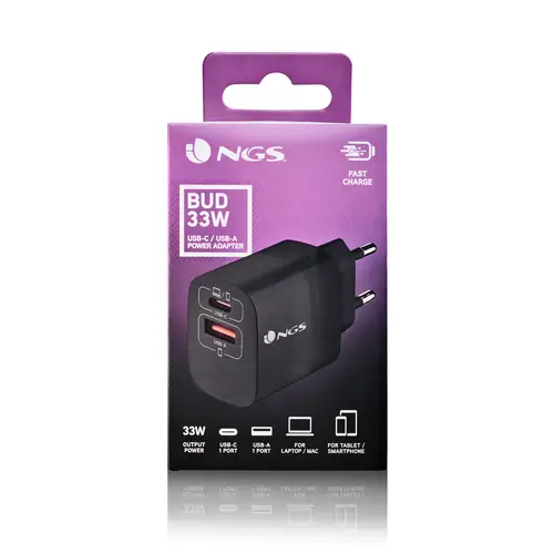 BUD 33W Universal Negro Corriente alterna Carga rápida Interior - Imagen 6